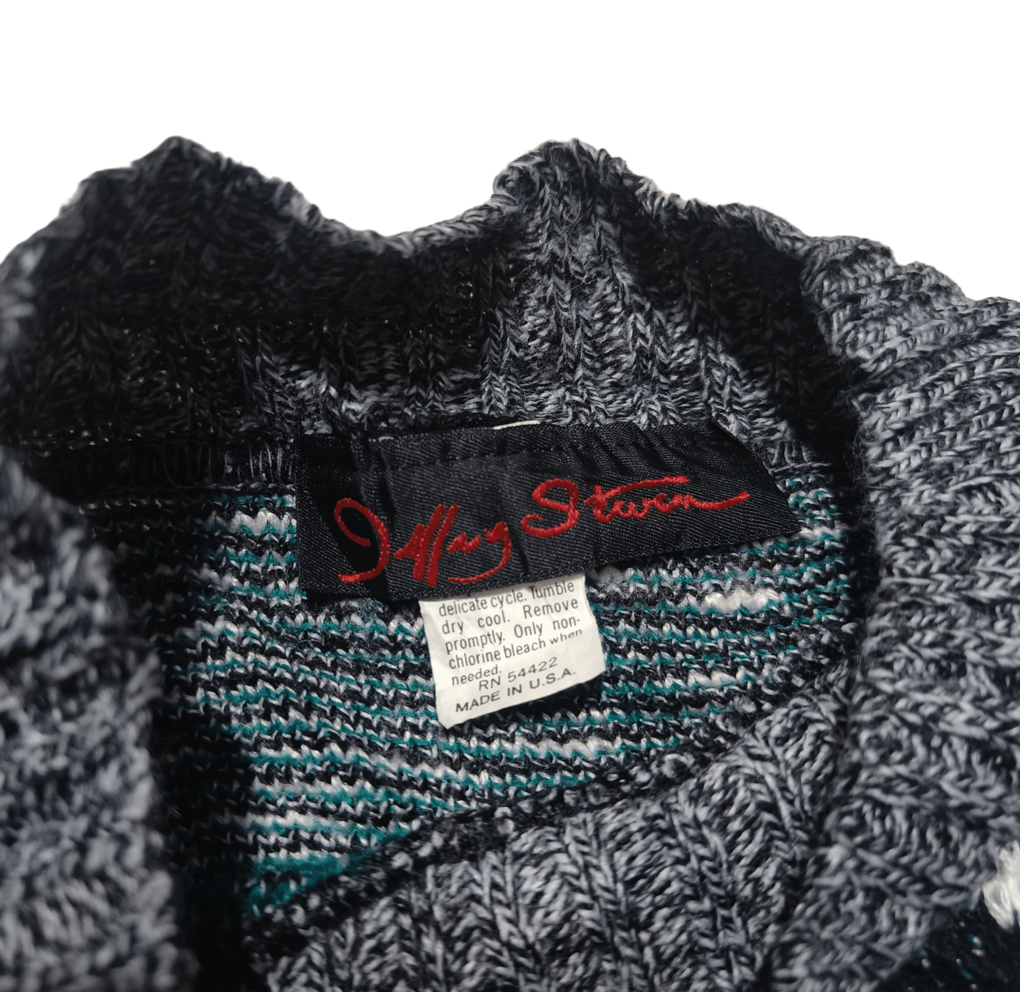 Other Vintage 80s JOLLEY STWEN Abstract Motifs Knit Sweater Size L / US 10 / IT 46 - 7 Thumbnail