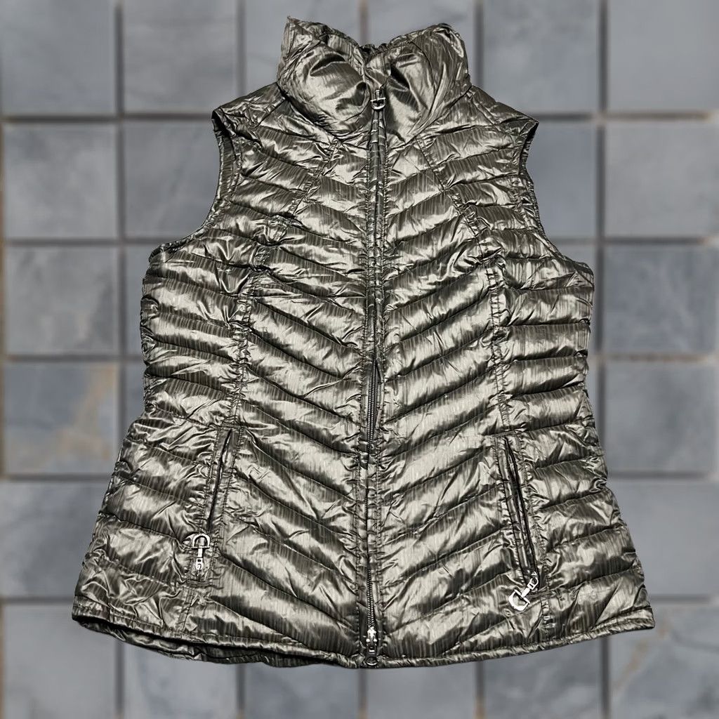 Ariat Ariat Puffer Vest Womens Medium Gray Silver Western Outdoor Cowgirl Jacket Size M / US 6-8 / IT 42-44 - 1 Thumbnail