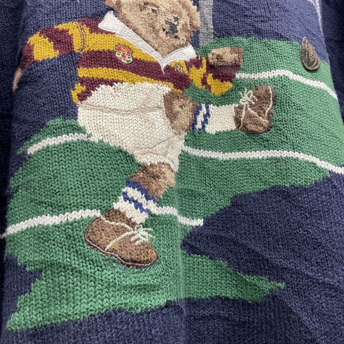 Polo Ralph Lauren × Vintage Polo Ralph Lauren Polo Bear Sweater Rugby bear Size US L / EU 52-54 / 3 - 6 Thumbnail