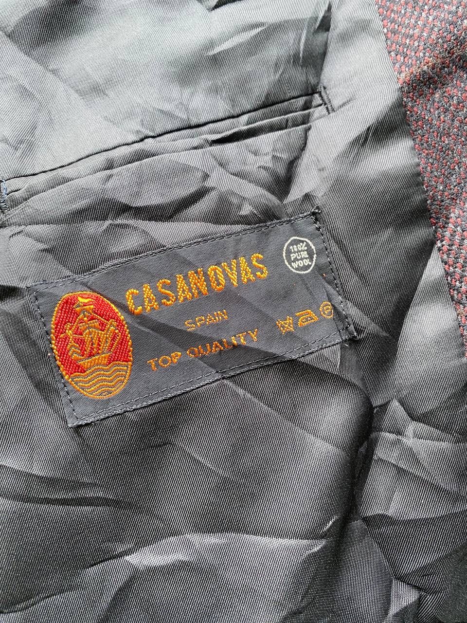 Japanese Brand × Vintage Vintage 80s Casanovas Casino Wool Plaid Blazer Size US XL / EU 56 / 4 - 7 Thumbnail