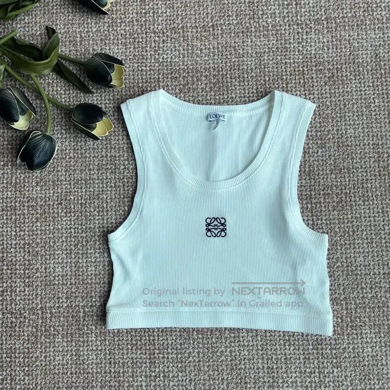 Loewe Loewe White Cotton Women’s Sleeveless Top . Size M / US 6-8 / IT 42-44 - 1 Thumbnail