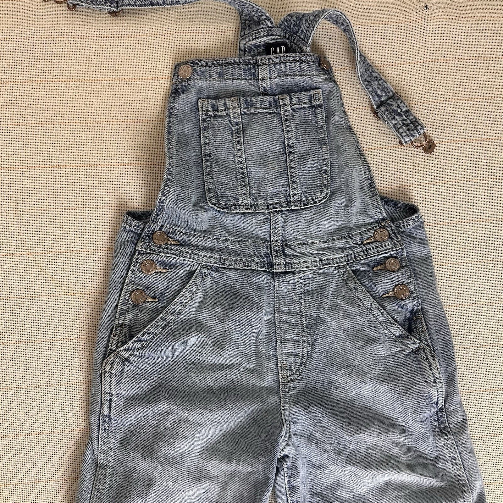 Gap GAP Teen Girls Denim Overalls Size L Size 32" / US 10 / IT 46 - 7 Thumbnail