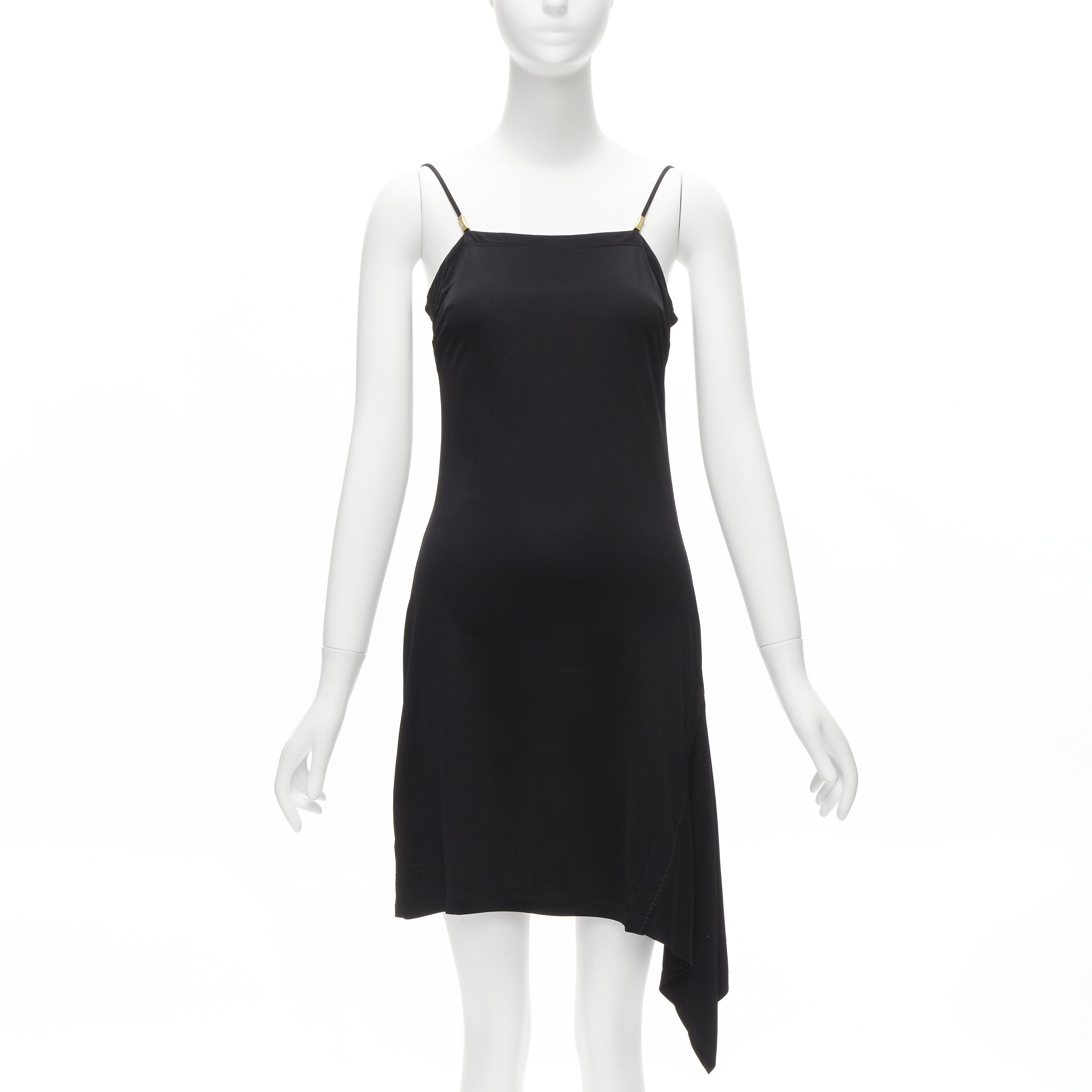slim fit dress slacks Versace Black Medallion Cut-Out Dress – Treasures of NYC main image 0