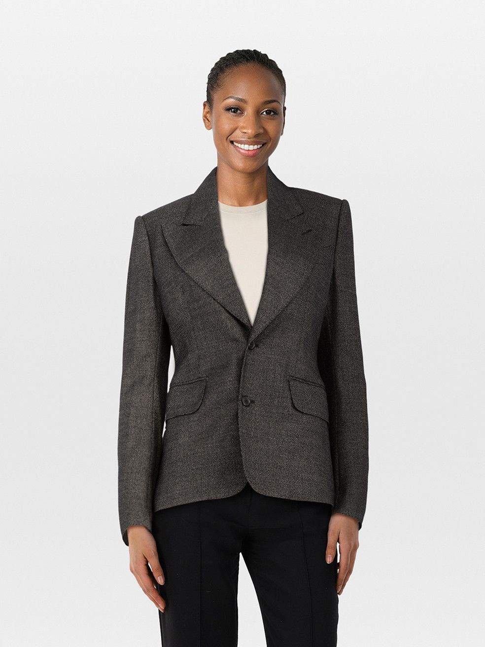 Tom Ford Grey Single Breasted Wool Blazer Size S / US 4 / IT 40 - 1 Thumbnail