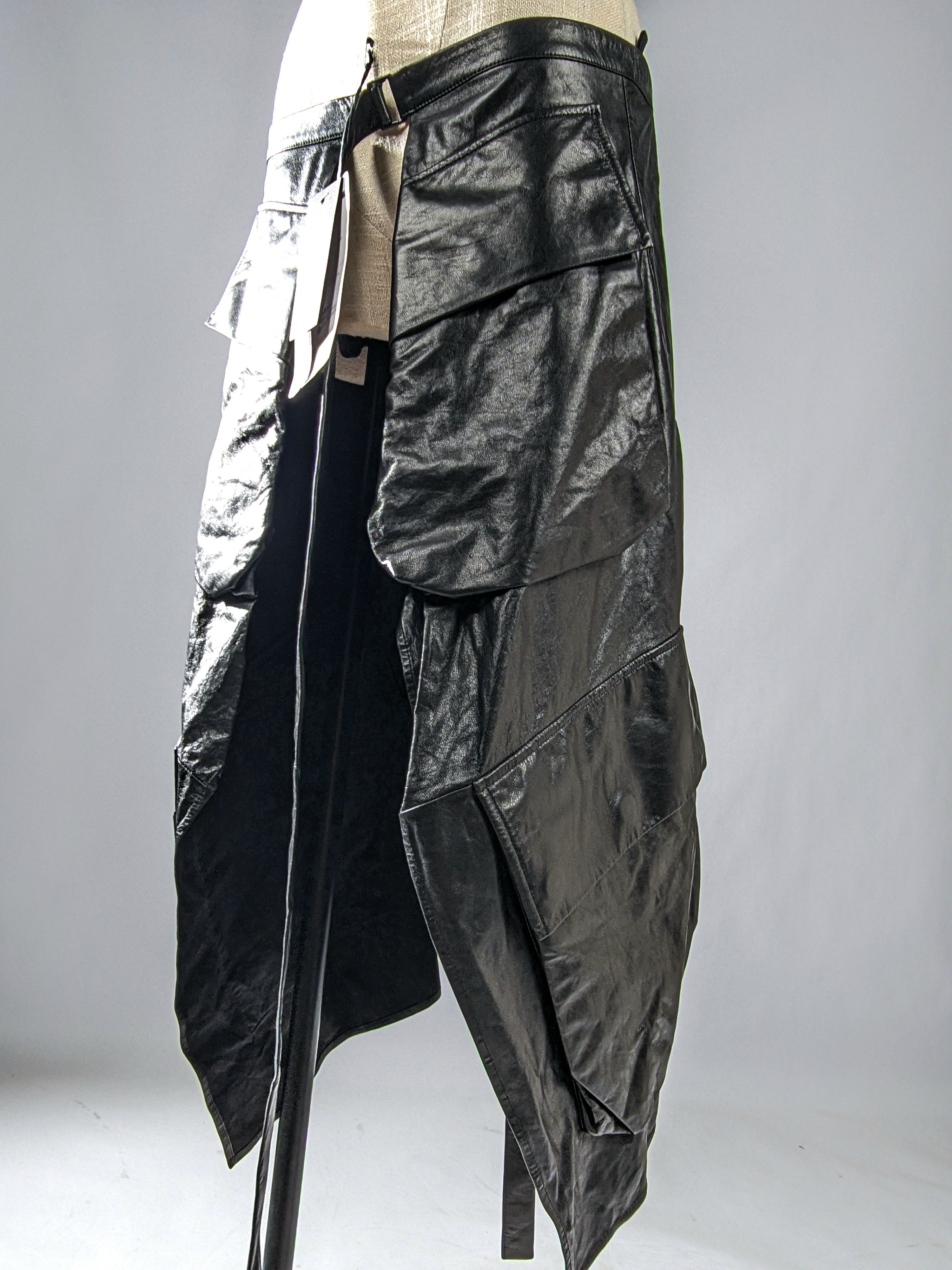 Ann Demeulemeester Ann Demeulemeester leather skirt Size S / US 4 / IT 40 - 3 Thumbnail