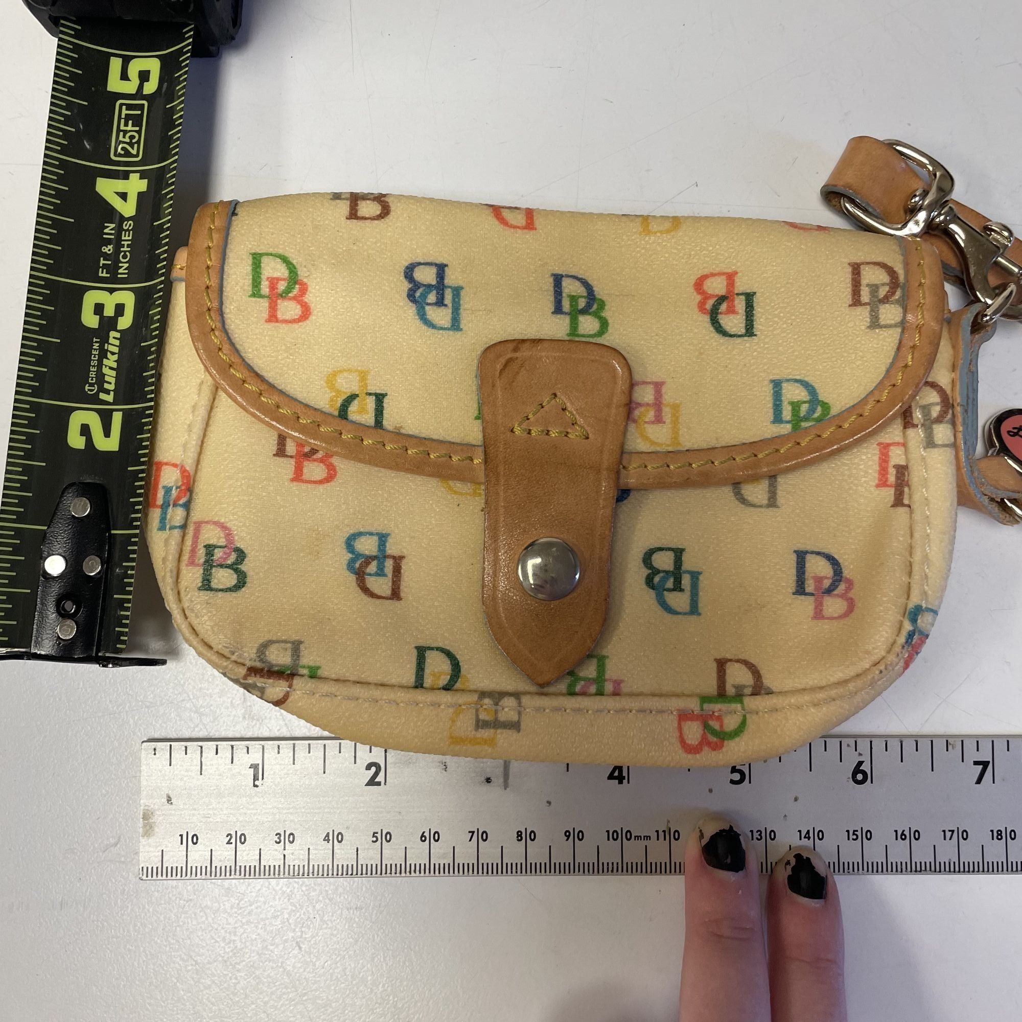 Dooney & Bourke Vtg Dooney & Bourke Rainbow Signature LOGO Wristlet Size ONE SIZE - 9 Thumbnail