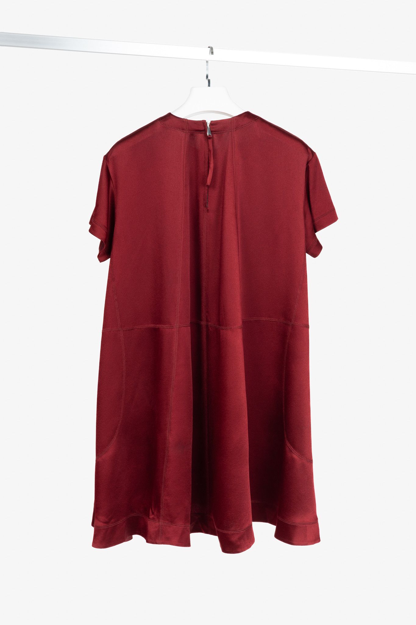 Valentino Valentino Red Envers-Satin Swing Dress Size M / US 6-8 / IT 42-44 - 2 Thumbnail