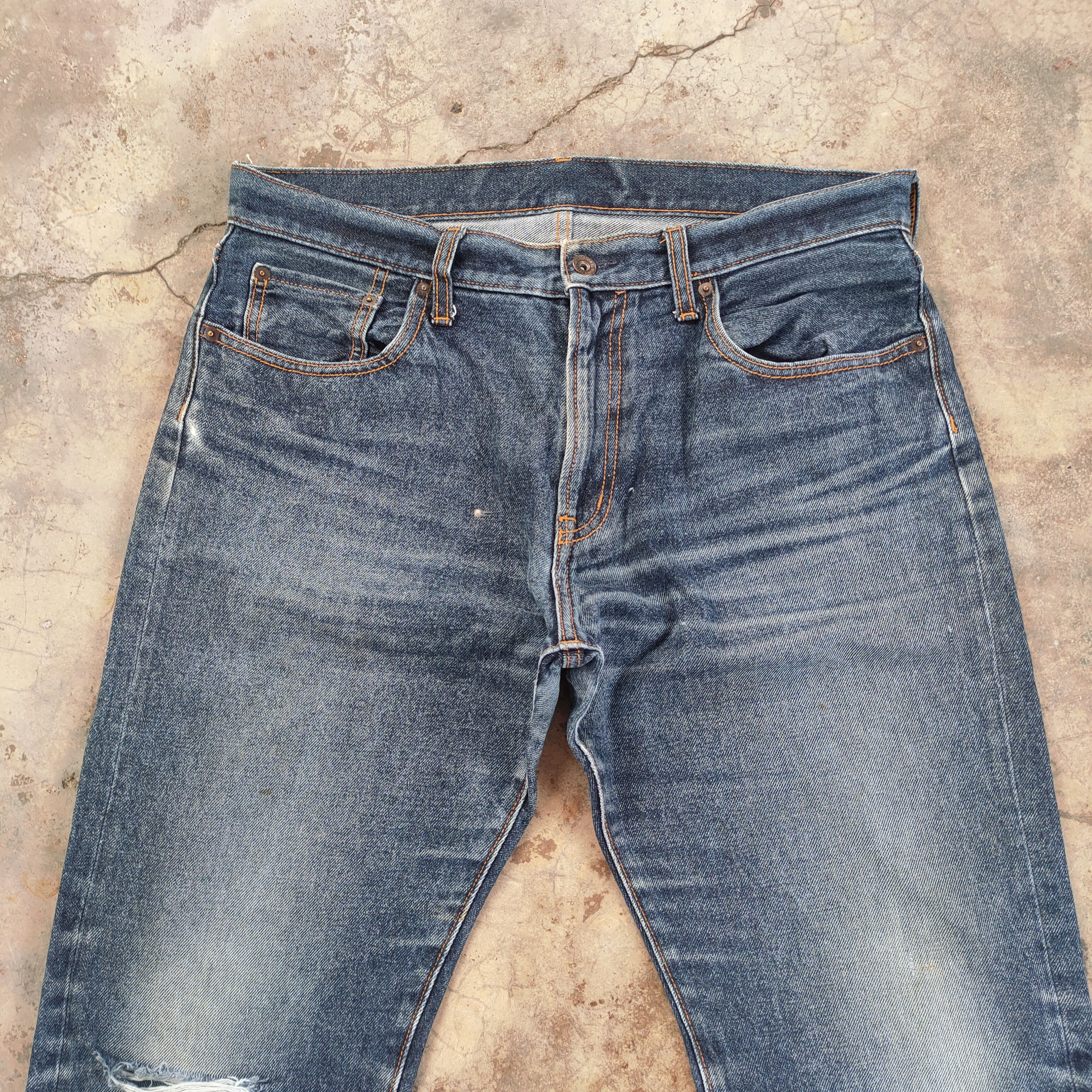 Japanese Brand × Jean × Vintage W36 VINTAGE JAPANESE FADED DISTRESSED JEANS PANTS Size US 36 / EU 52 - 2 Thumbnail