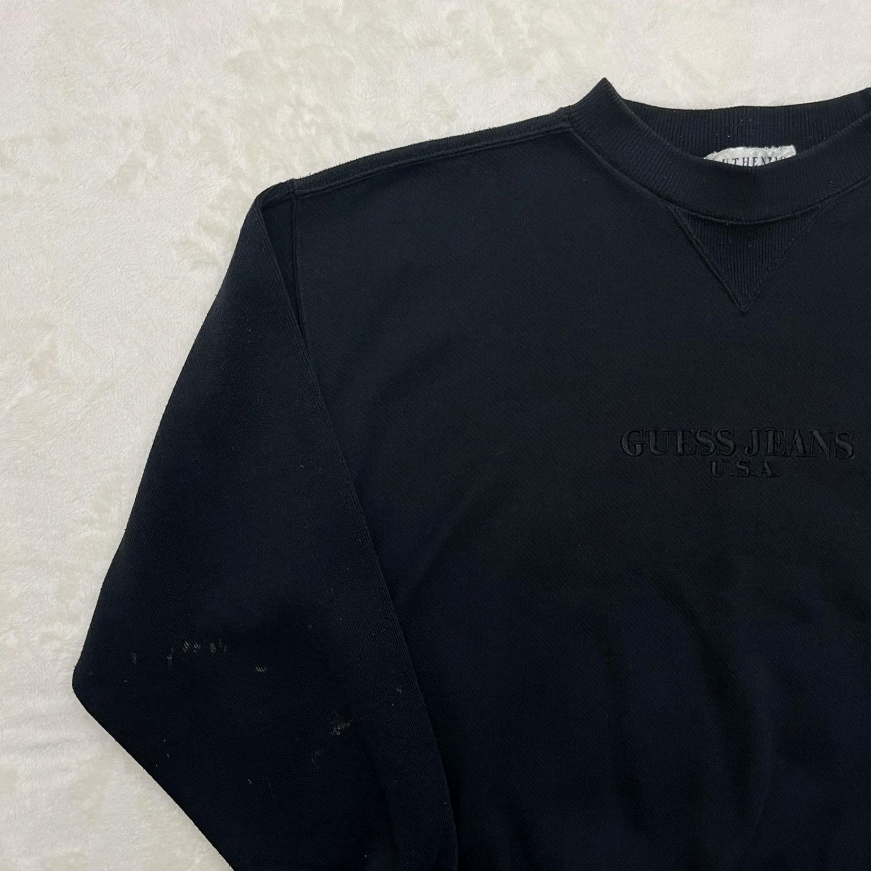 Guess VINTAGE Guess Sweatshirt Mens M Black Embroidered Crewneck Pullover Sweatshirt Size US M / EU 48-50 / 2 - 5 Thumbnail