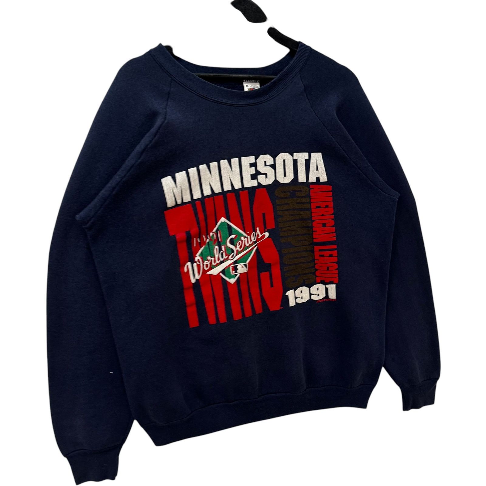 Fruit Of The Loom Vintage Minnesota Twins Baseball Crewneck 1991 XL Size US XL / EU 56 / 4 - 4 Thumbnail