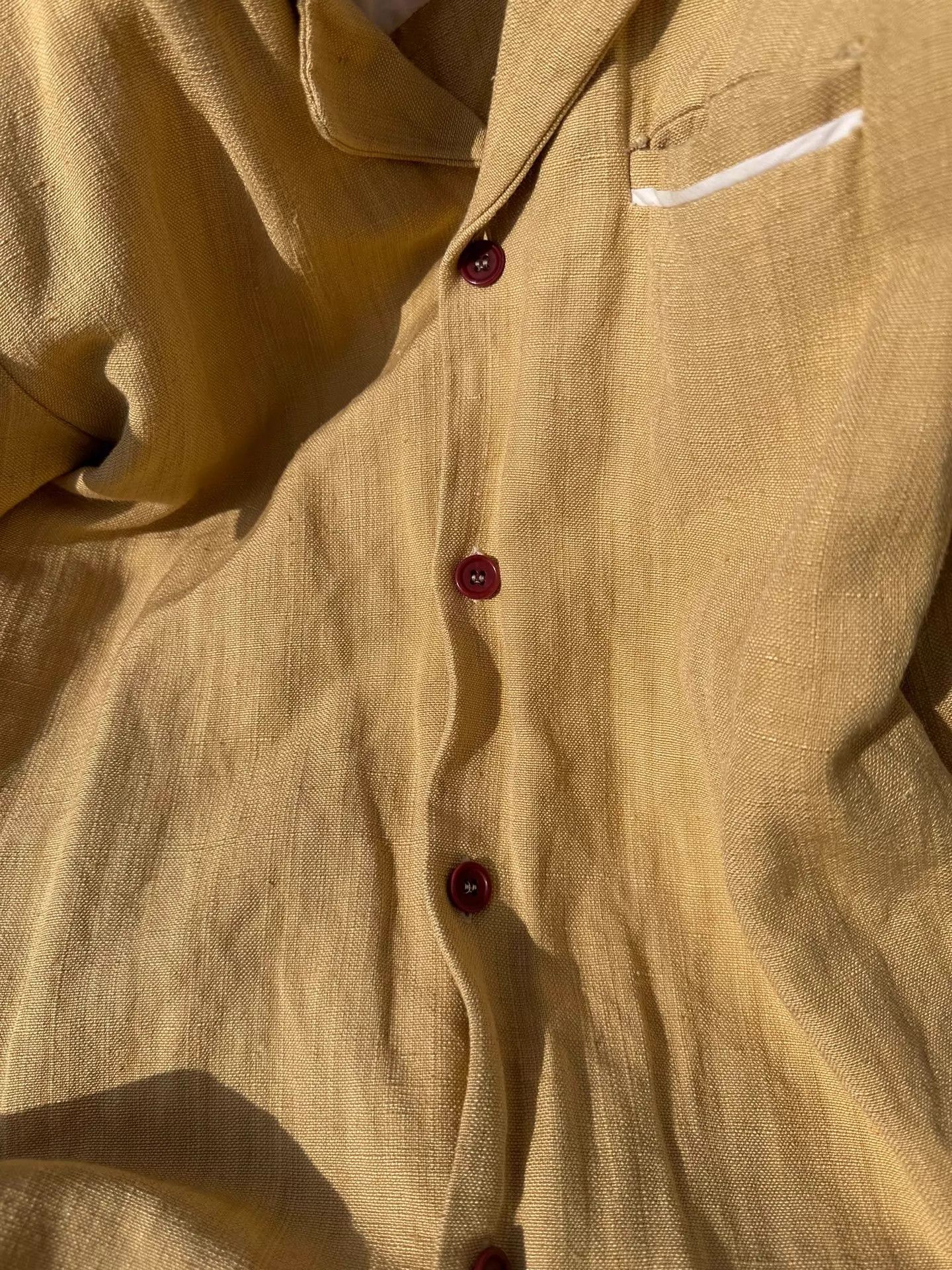 Cherevichkiotvichki cherevichkiotvichki mustard linen overshirt unisex Size US L / EU 52-54 / 3 - 6 Thumbnail