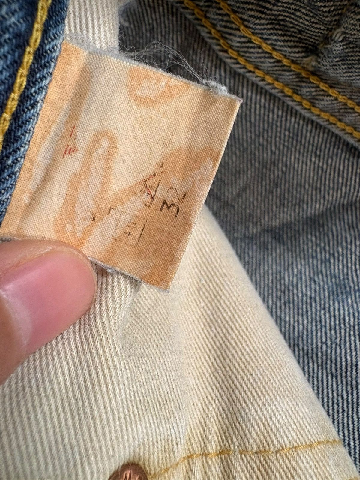 Japanese Brand Vintage Japanese Brand Selvedge Mud Wash Rip Baggy Jeans Size US 31 - 11 Thumbnail