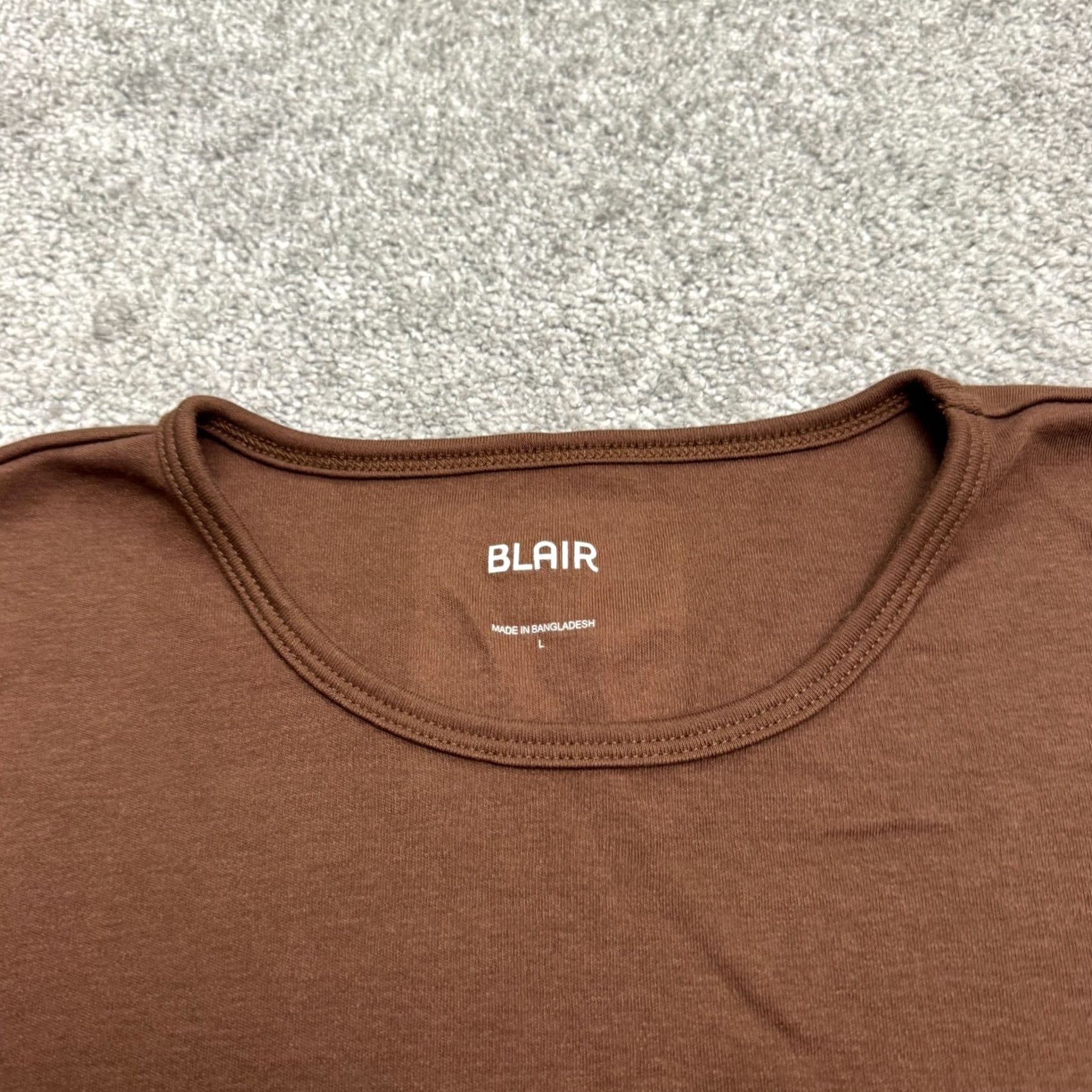 Blair Blair Cotton Blend Basic Tank Women L Brown Crew Neck Sleeveless Essential Shirt Size L / US 10 / IT 46 - 4 Thumbnail