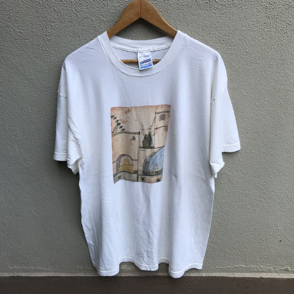 Vintage Vintage 90s FEDERICO GARCIA LOCA art tee Size US XL / EU 56 / 4 - 1 Thumbnail