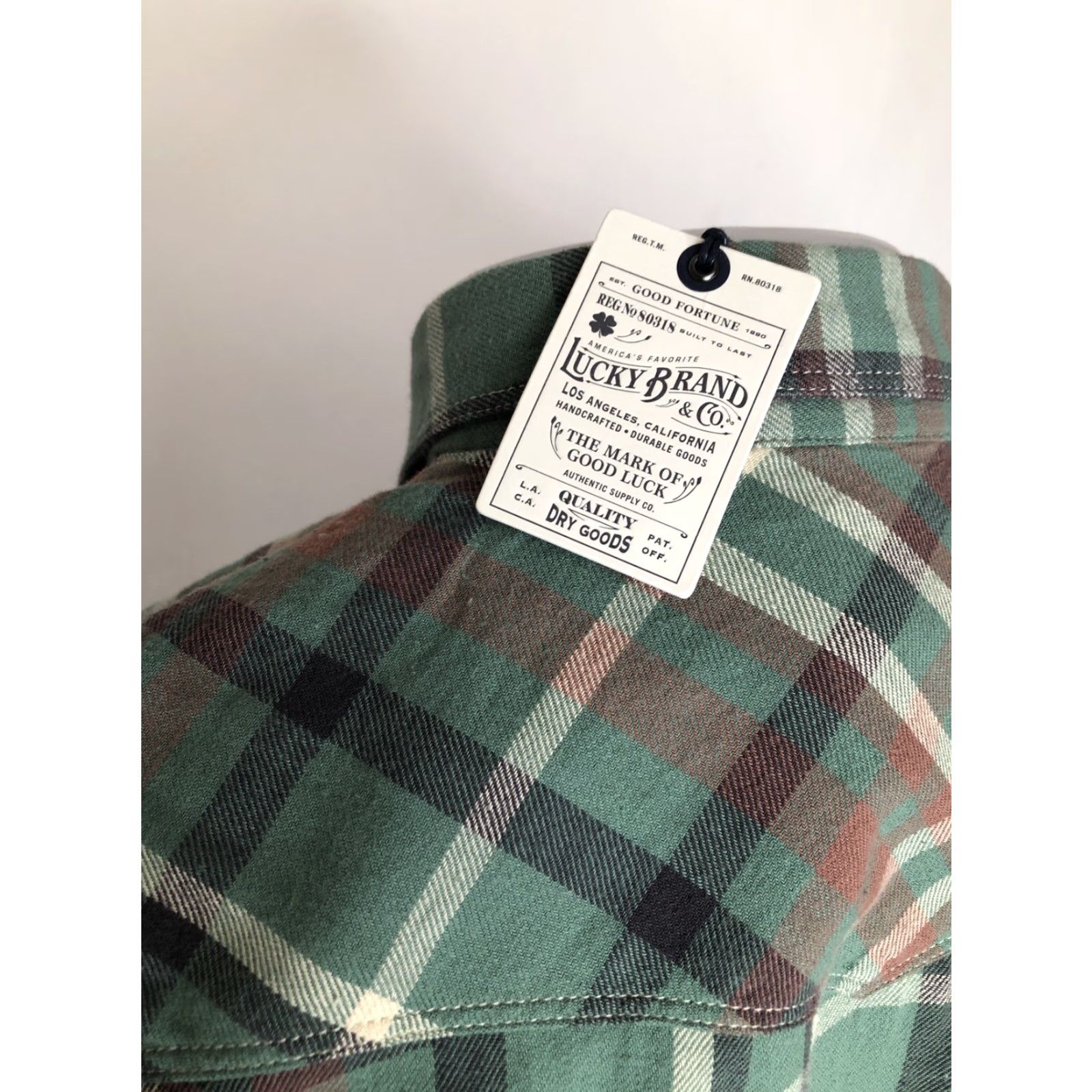 Lucky Brand Lucky Brand Plaid Flannel Western Snap Shirt Mens Sm. Shirt Size US S / EU 44-46 / 1 - 5 Thumbnail