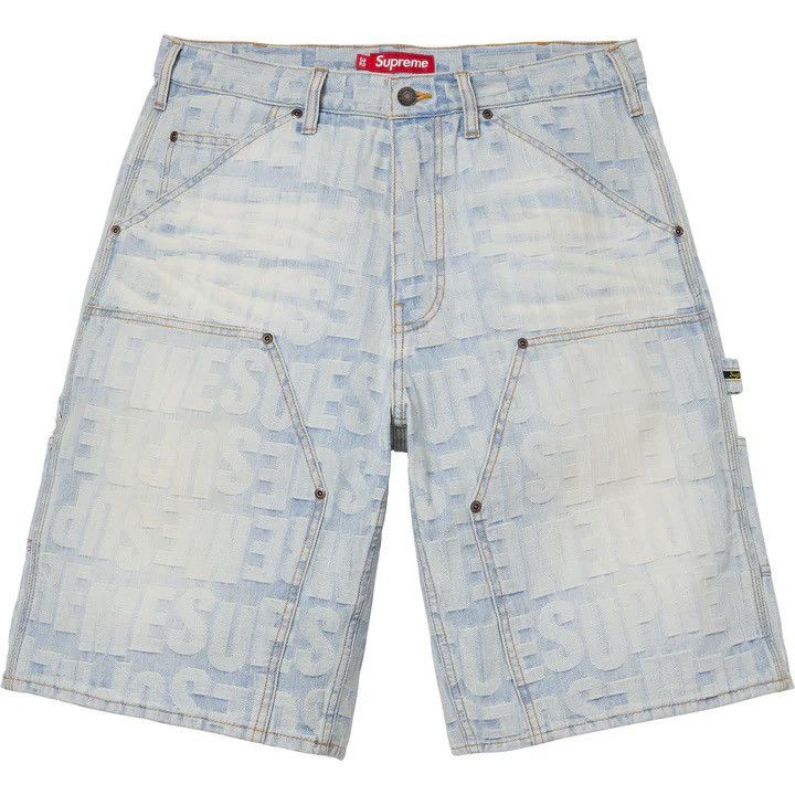 Supreme SUPREME Warp Jacquard denim painter shorts | Grailed