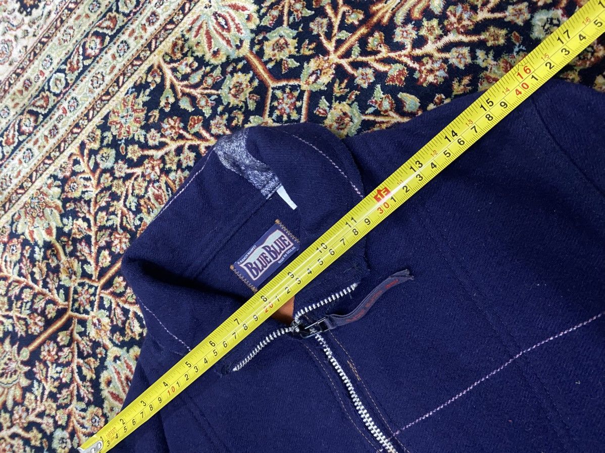 Blue Blue Japan × Indigo × Kapital Blue Blue Raw Seams Salvedge Wool Biker Jacket Size US XS / EU 42 / 0 - 13 Thumbnail