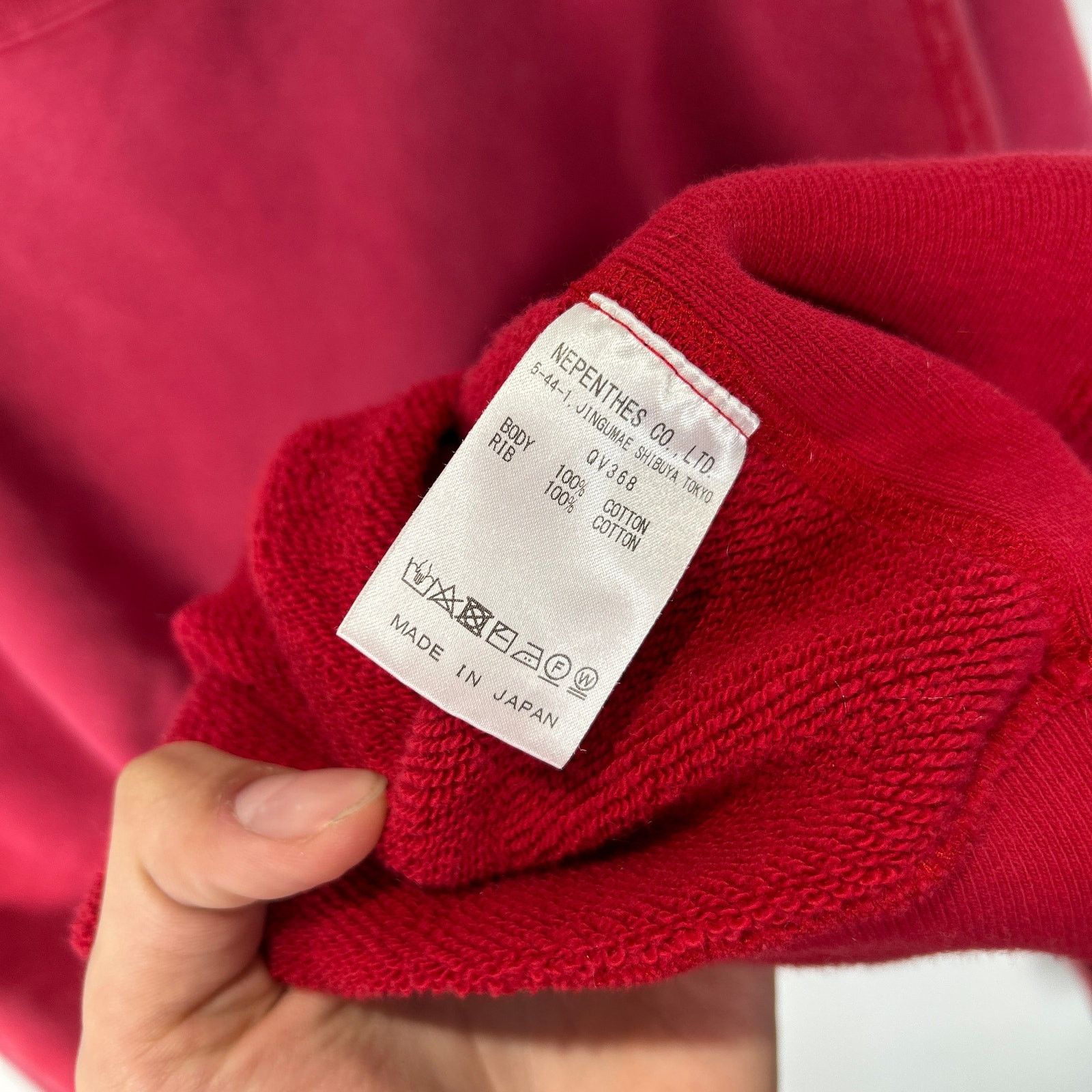 Needles Needles Distressed Red Crewneck Sweater Size L Size US L / EU 52-54 / 3 - 5 Thumbnail