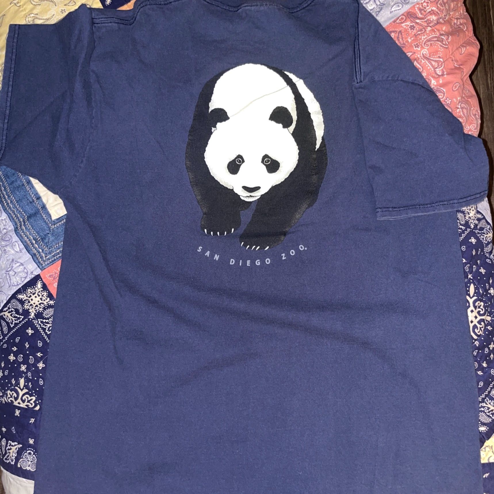 Vintage San Diego Zoo Panda T-Shirt Blue XL Men 21.5x27 Port and Company Regular Size XXX Size US XL / EU 56 / 4 - 5 Thumbnail