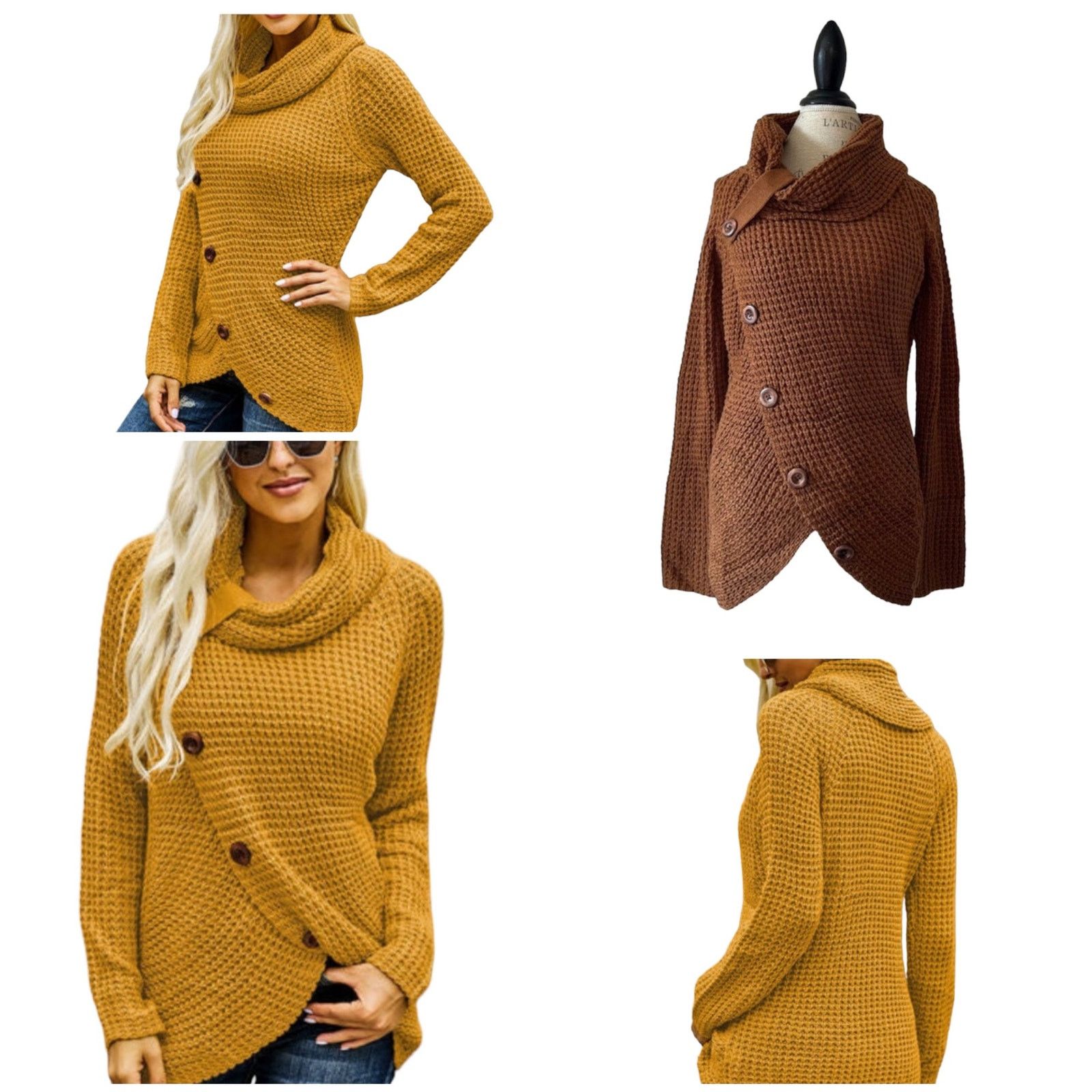 Other Cowl neck knit cross cross front sweater Size M / US 6-8 / IT 42-44 - 1 Thumbnail