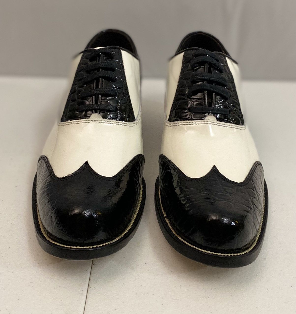 Dsquared2 Dsquared2 🇮🇹 Croc stampo/Patent Spectator Brogue oxford 7 NEW Size US 7 / EU 40 - 3 Thumbnail