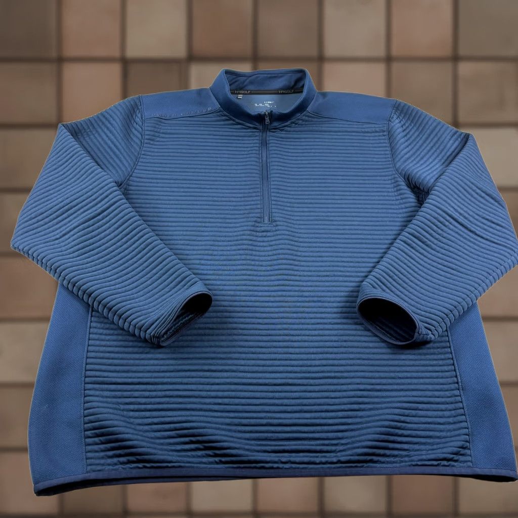 Under Armour Under Armour Sweatshirt Mens 3XL Blue Textured 1/4 Zip Pullover Golf Cold Gear Size US XXL / EU 58 / 5 - 1 Thumbnail