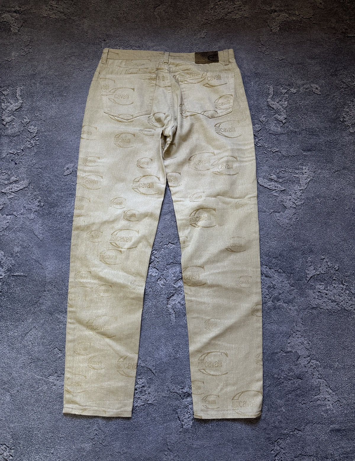 Just Cavalli Vintage Just Cavalli Monogram Mens Gold Jeans Pants Size 28 Size US 28 / EU 44 - 2 Thumbnail