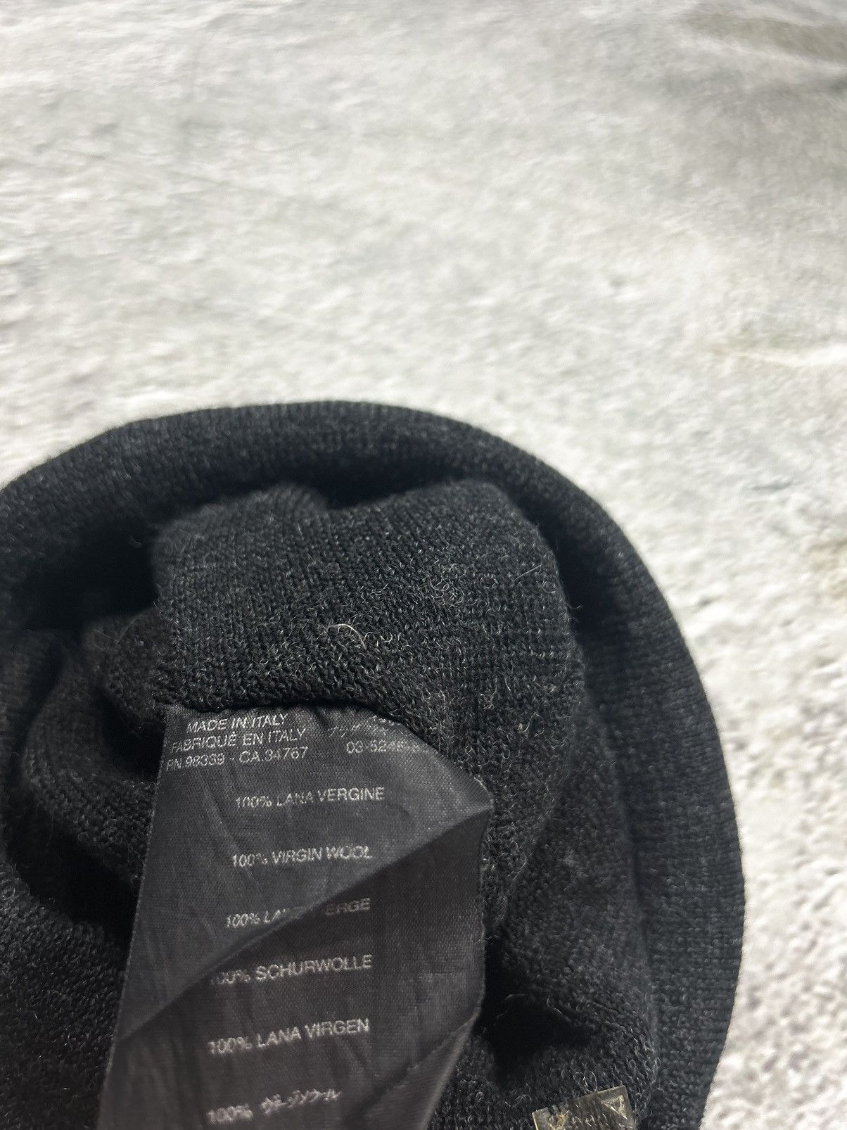 Prada Prada beanie vintage black red tab gorpcore Lana wool hat Size ONE SIZE - 4 Thumbnail