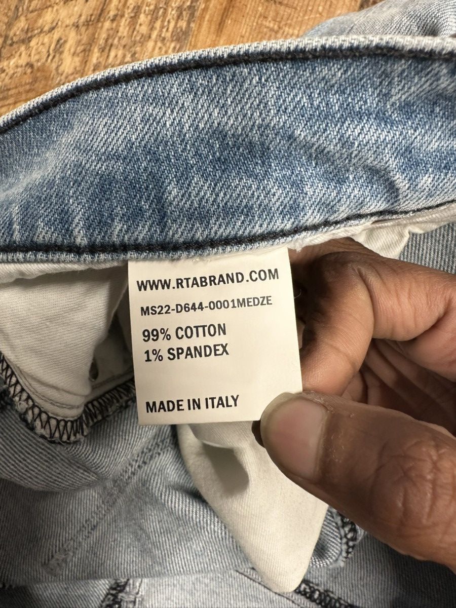 Rta Rta Small White Spell Zebra Print Blue Denim Jeans Size 34 Size US 34 / EU 50 - 5 Thumbnail