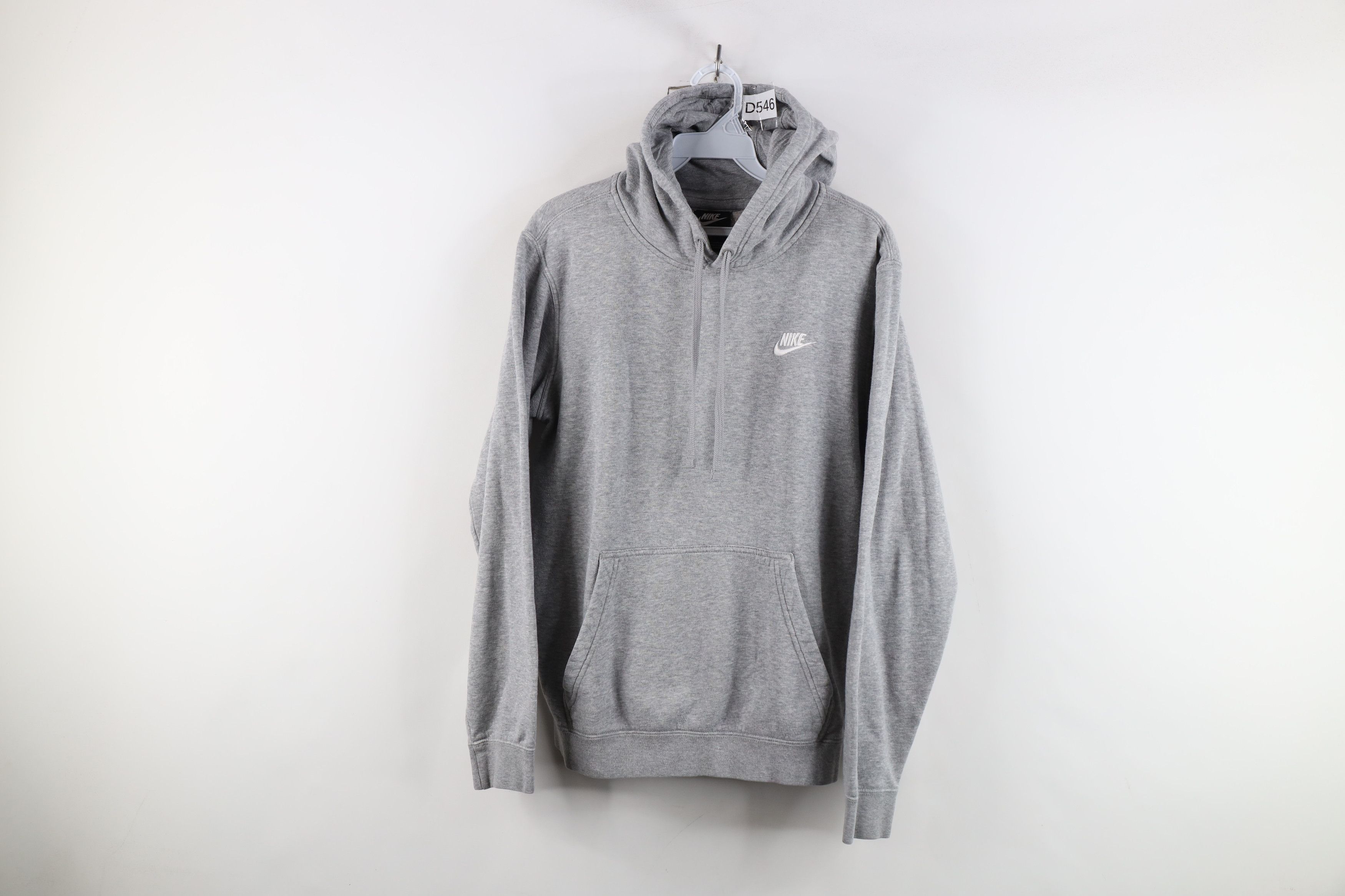 Nike × Vintage Vintage Y2K Nike Mini Swoosh Spell Out Hoodie Heather Gray Size US S / EU 44-46 / 1 - 1 Thumbnail
