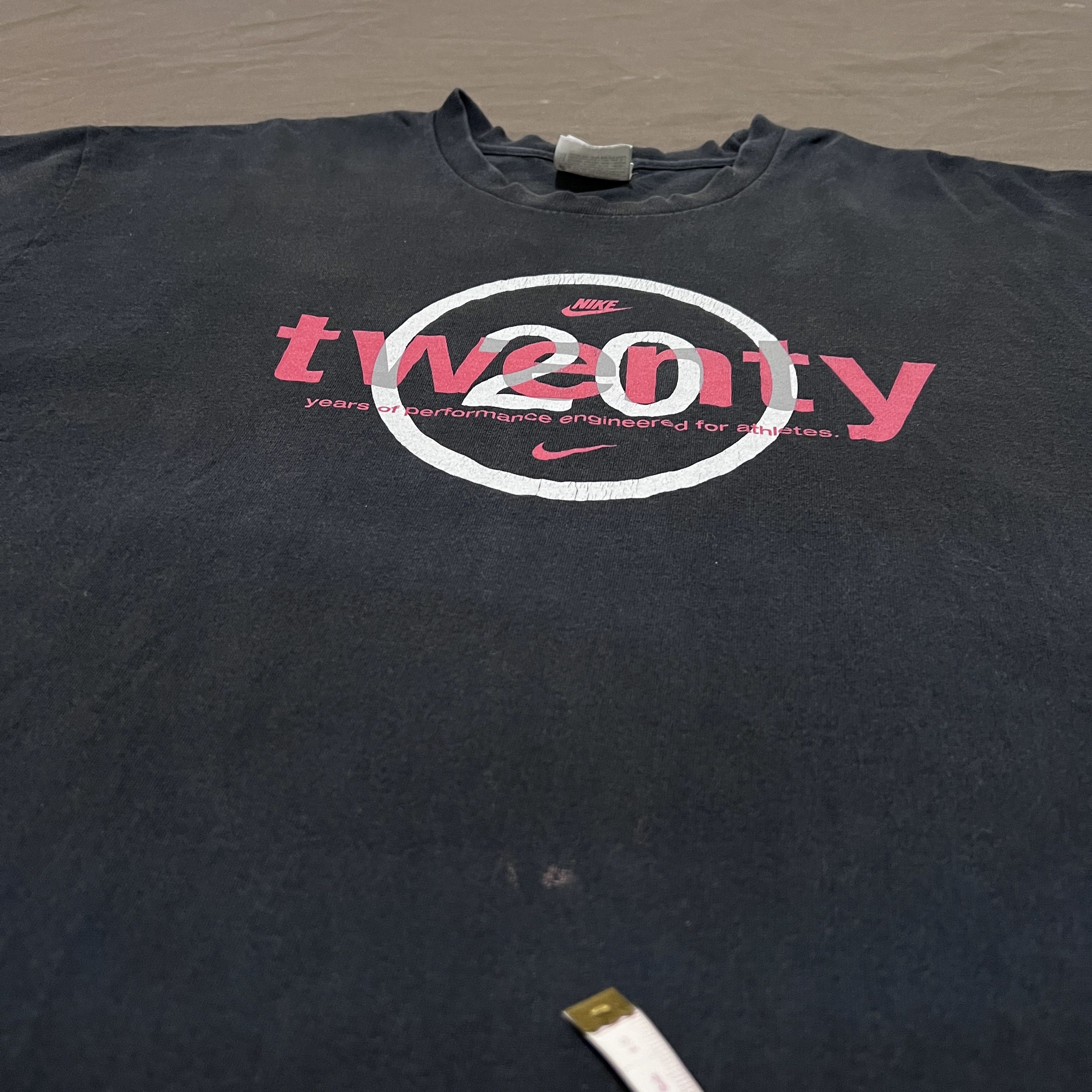Nike × Vintage Vintage Y2K Nike twenty years Tee XL Faded Size US XL / EU 56 / 4 - 3 Thumbnail