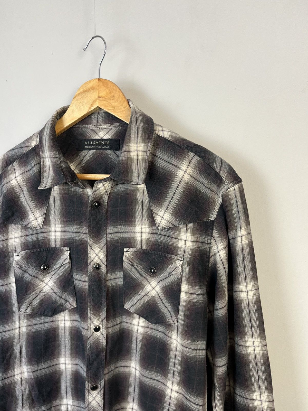 Allsaints Allsaints Dacoma Cotton Plaid Long Sleeve Shirt Size US M / EU 48-50 / 2 - 3 Thumbnail
