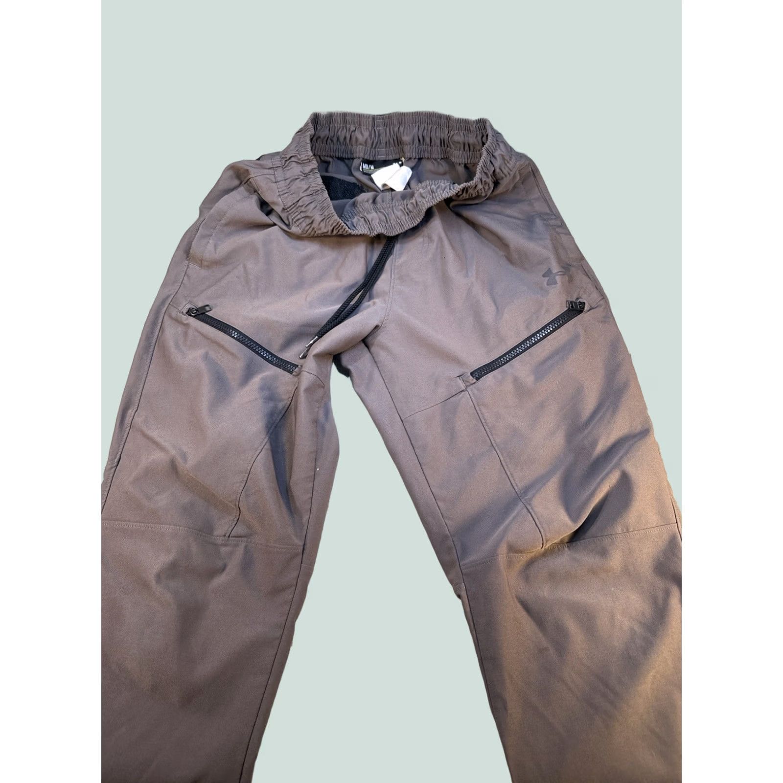 Under Armour Under Armour Mens L Training Pants Brown Jogger Zip Pocket Athletic Activewear Pants Mens Size US 33 - 1 Thumbnail