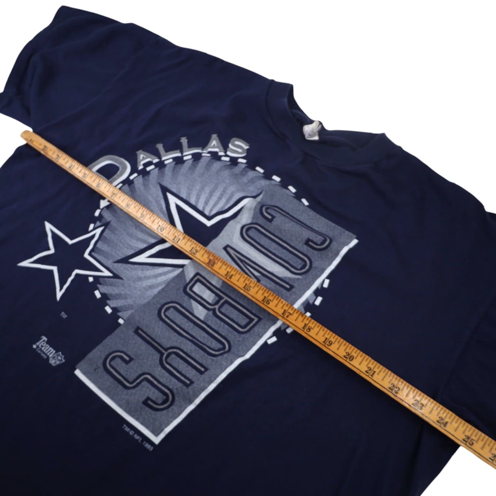 Starter VINTAGE Starter Dallas Cowboys Mens Large Big Spellout Graphic T Shirt Blue Size US M / EU 48-50 / 2 - 7 Thumbnail