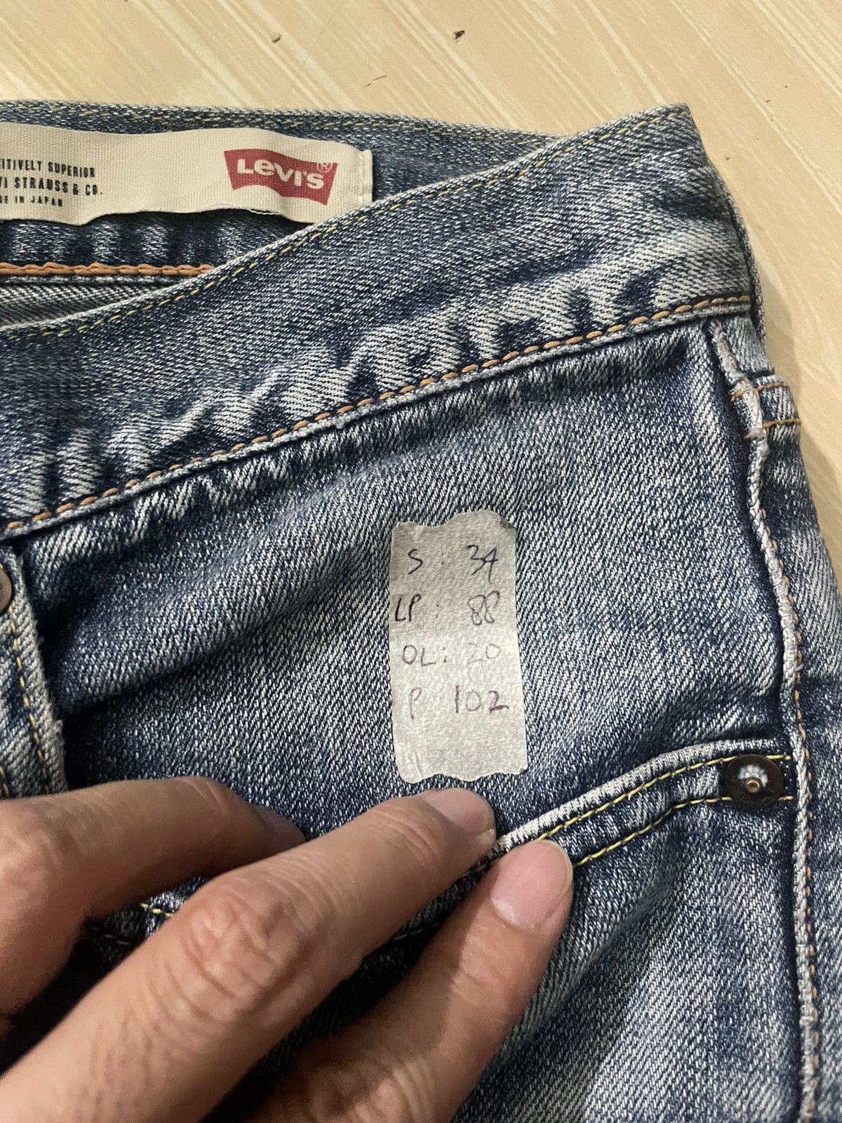 Levi's Vintage Clothing Levis selvedge Made in japan distressed Size US 33 - 9 Thumbnail