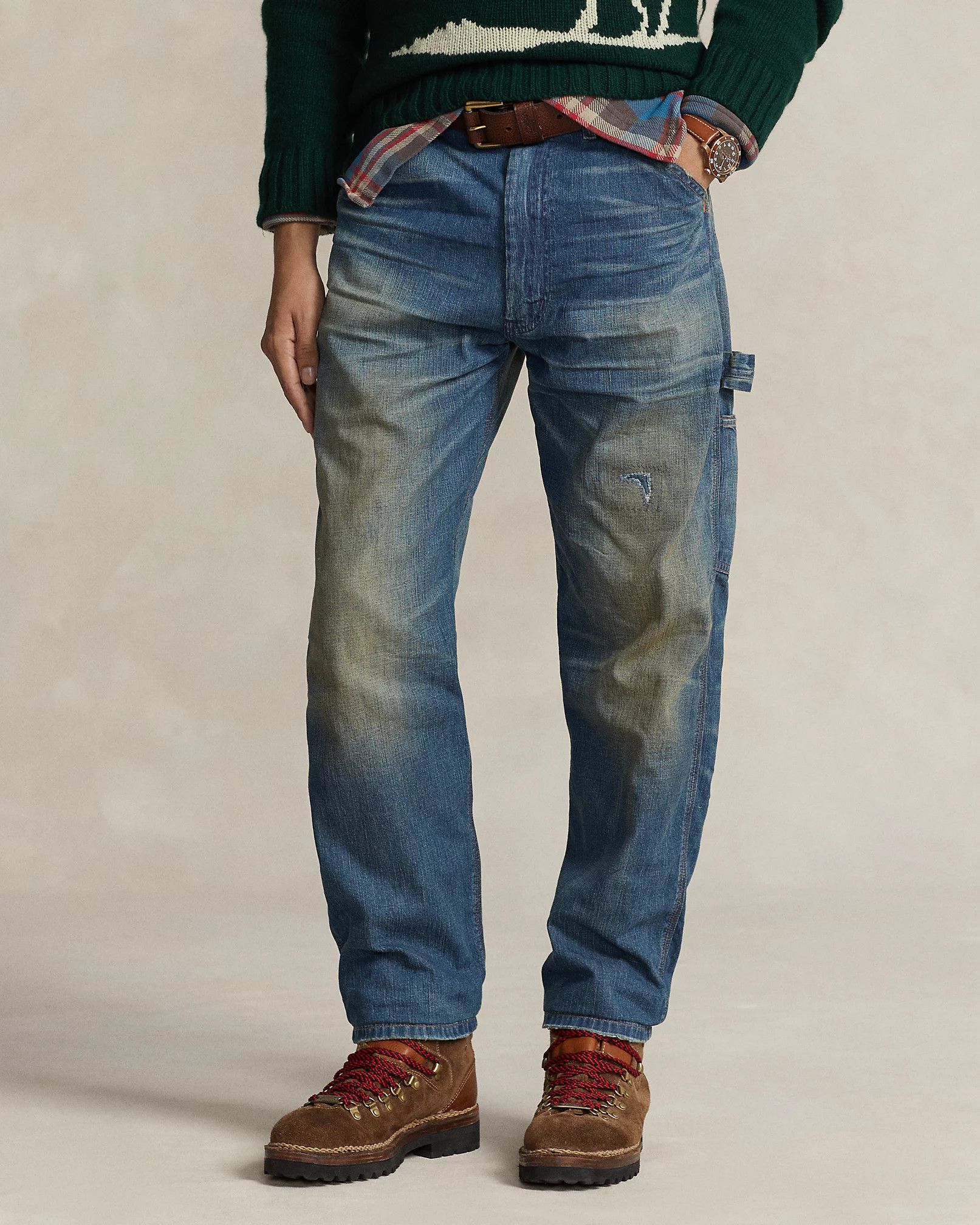 RRL Ralph Lauren Polo Ralph Lauren Relaxed Fit Distressed Carpenter Jean Size US 38 / EU 54 - 2 Thumbnail