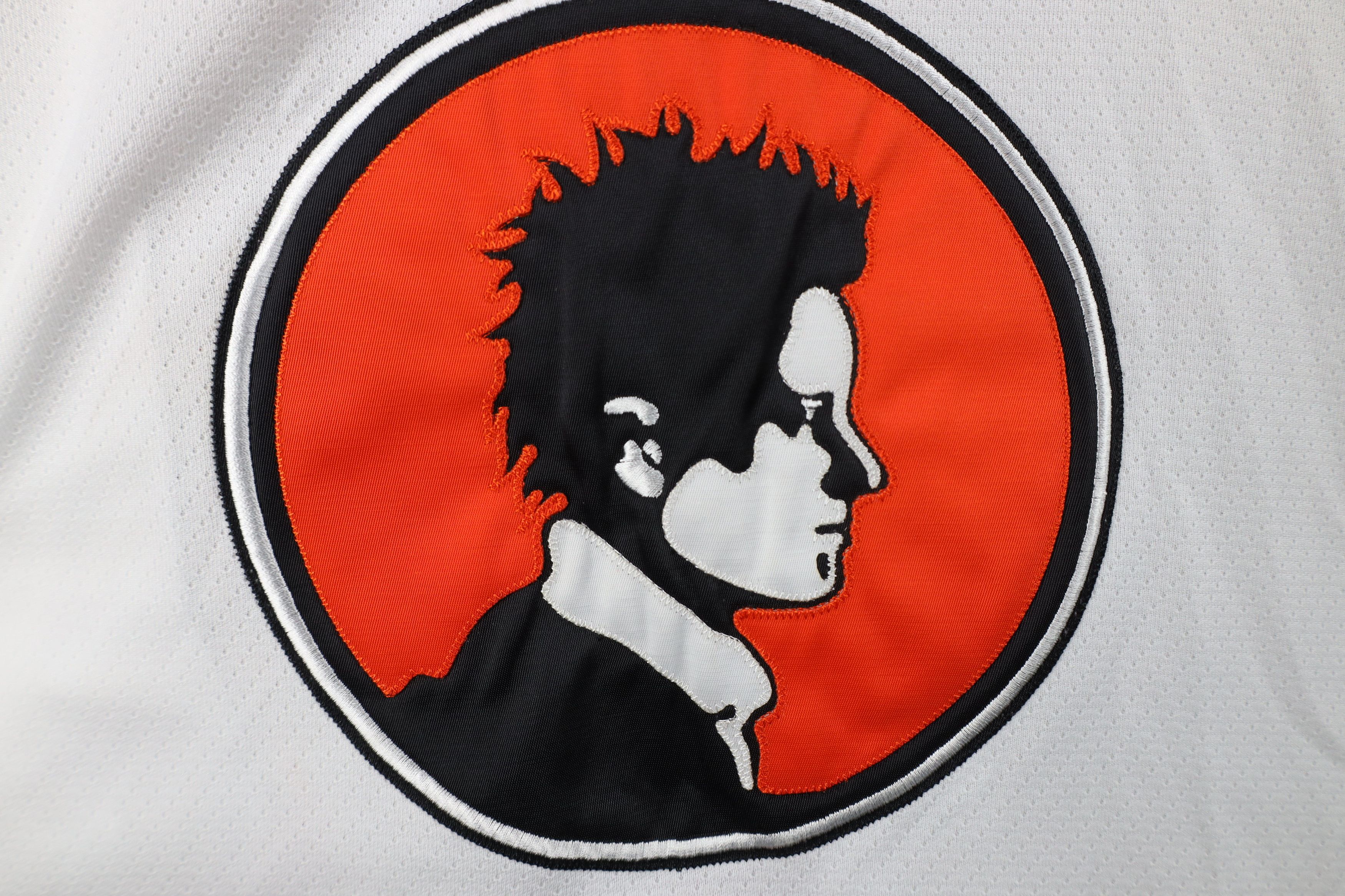 Ccm Vintage 90s CCM Mesh Hockey Jersey Orange White Polyester Size US XL / EU 56 / 4 - 5 Thumbnail