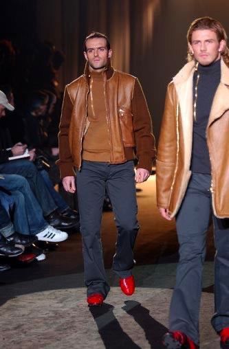 Dirk Bikkembergs Dirk Bikkembergs F/W2004 Mens Fleece Lined Leather Jacket Size US L / EU 52-54 / 3 - 5 Thumbnail
