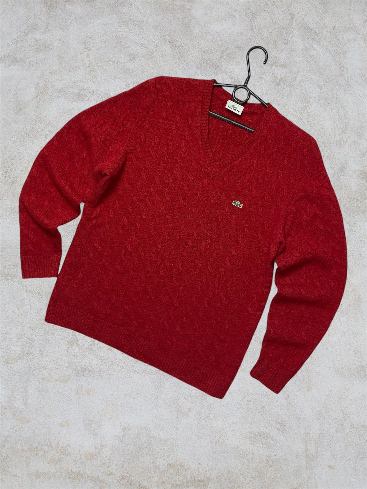 Lacoste Lacoste vintage V-neck knitted sweater Size M Size US M / EU 48-50 / 2 - 1 Thumbnail