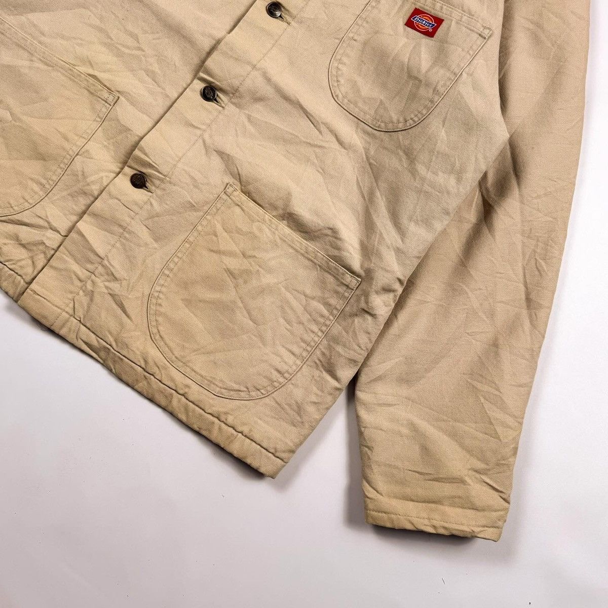 Dickies Vintage Dickies Chore Jacket Beige Size US L / EU 52-54 / 3 - 3 Thumbnail