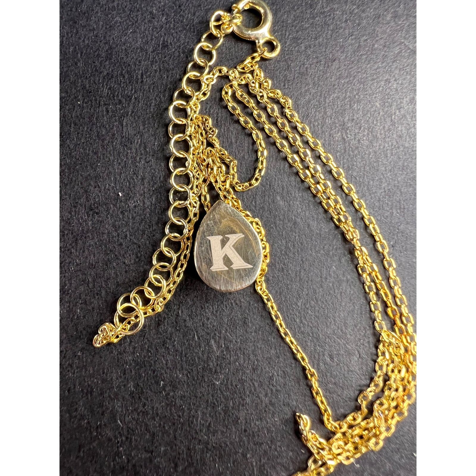 Other NEW sterling silver initial K pendant chain 16 inch necklace Size ONE SIZE - 10 Thumbnail