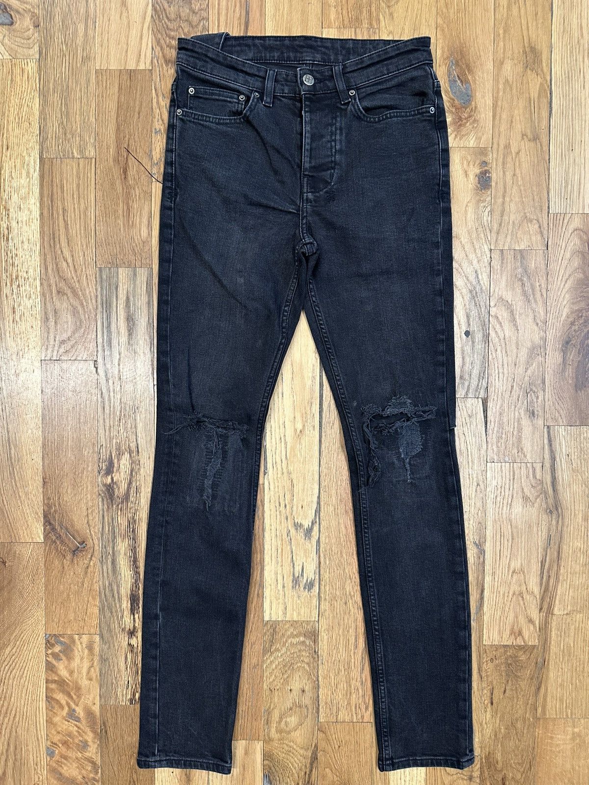 Ksubi Ksubi Knee Hole Patch Black Denim Jeans Size 28 Size US 28 / EU 44 - 1 Thumbnail