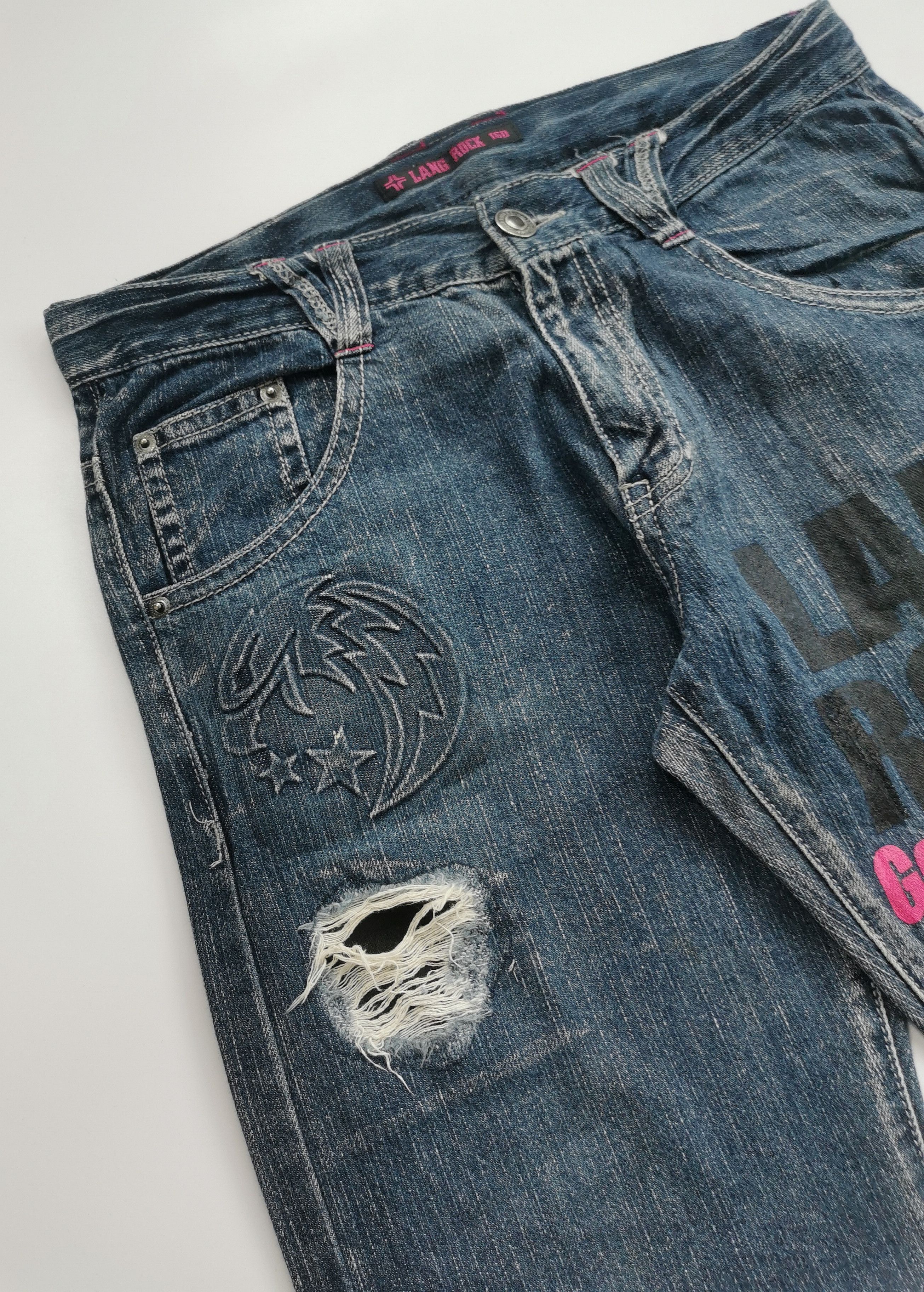 Yasuyuki Ishii Vintage Japanese Punk Distressed Denim Jeans Size US 31 - 4 Thumbnail