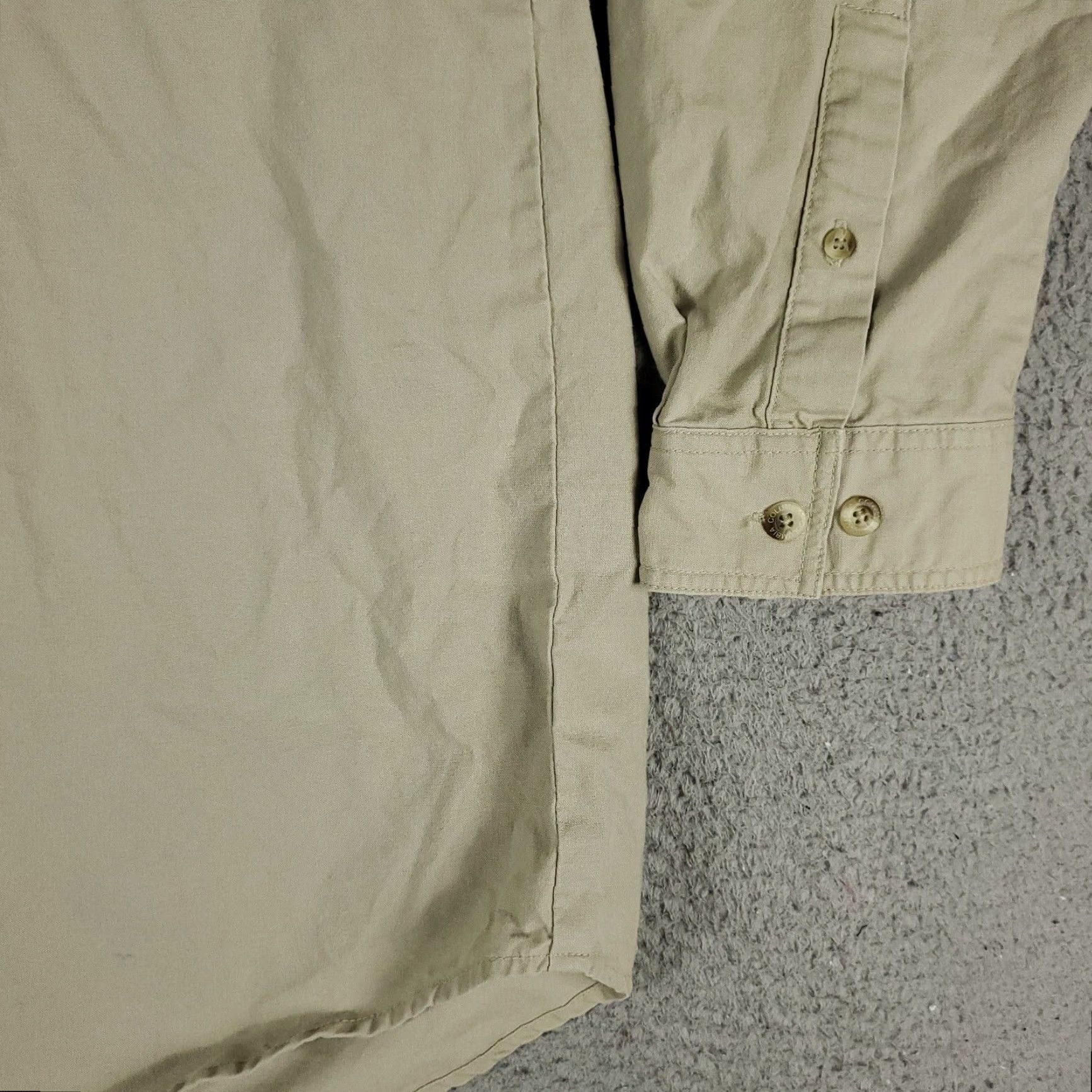 Vintage Columbia Shirt Mens Large Beige Cotton Button-Up Long Sleeve Casual Business Wearable Size US L / EU 52-54 / 3 - 4 Thumbnail