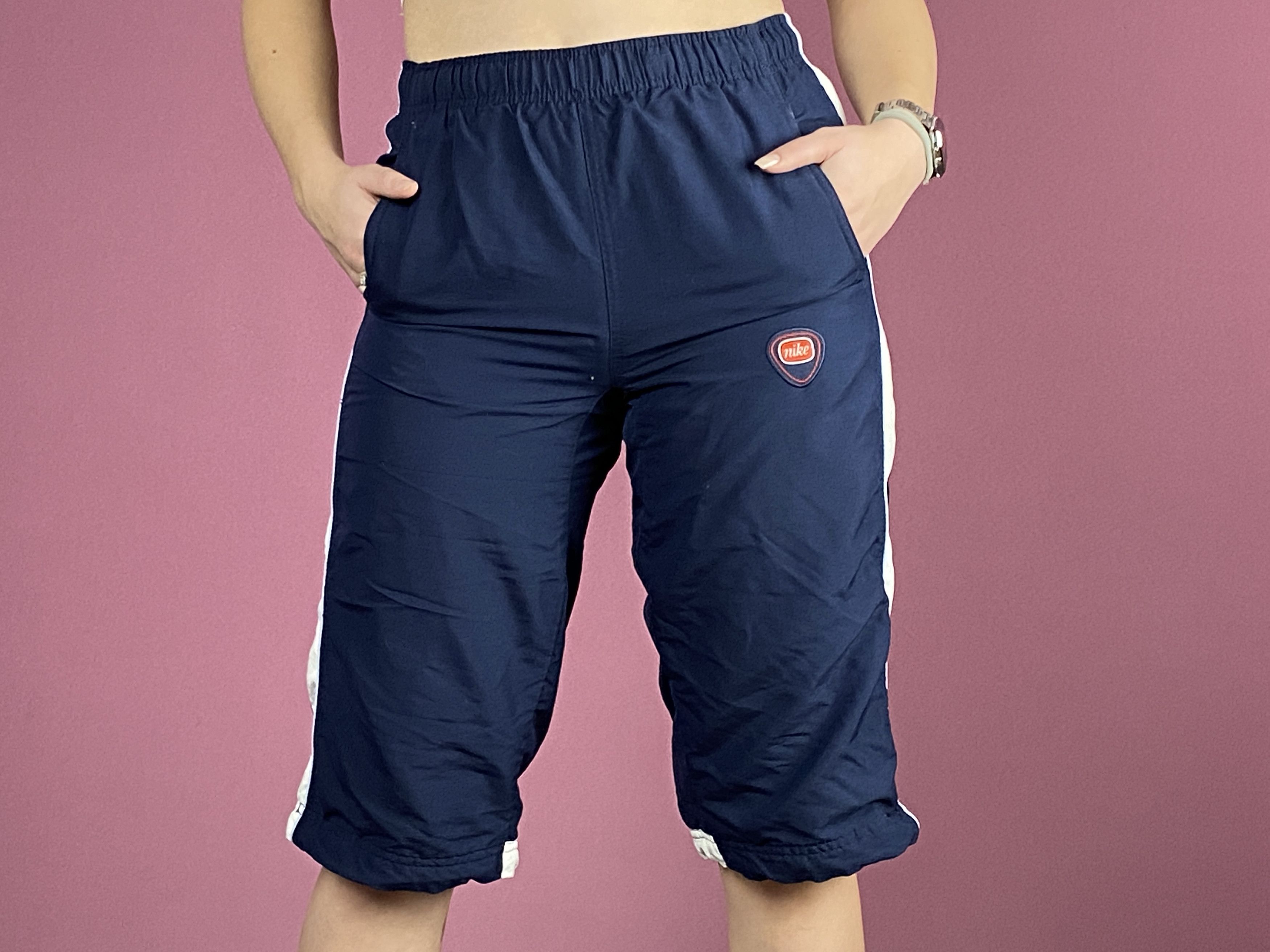 Nike × Vintage Nike Vintage Kids Long Track Shorts - 10-12Y / Women's XS Size 24" / US 00 / IT 34 - 4 Thumbnail