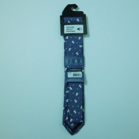 Croft & Barrow Croft & Barrow Blue White Floral Neck Tie Size ONE SIZE - 4 Thumbnail