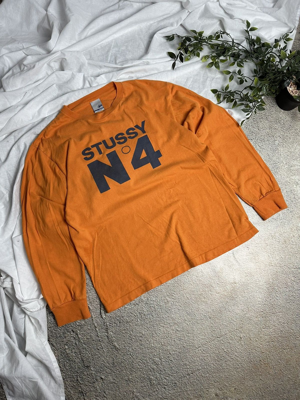 Vintage Stussy N4 long sleeve orange 🍊