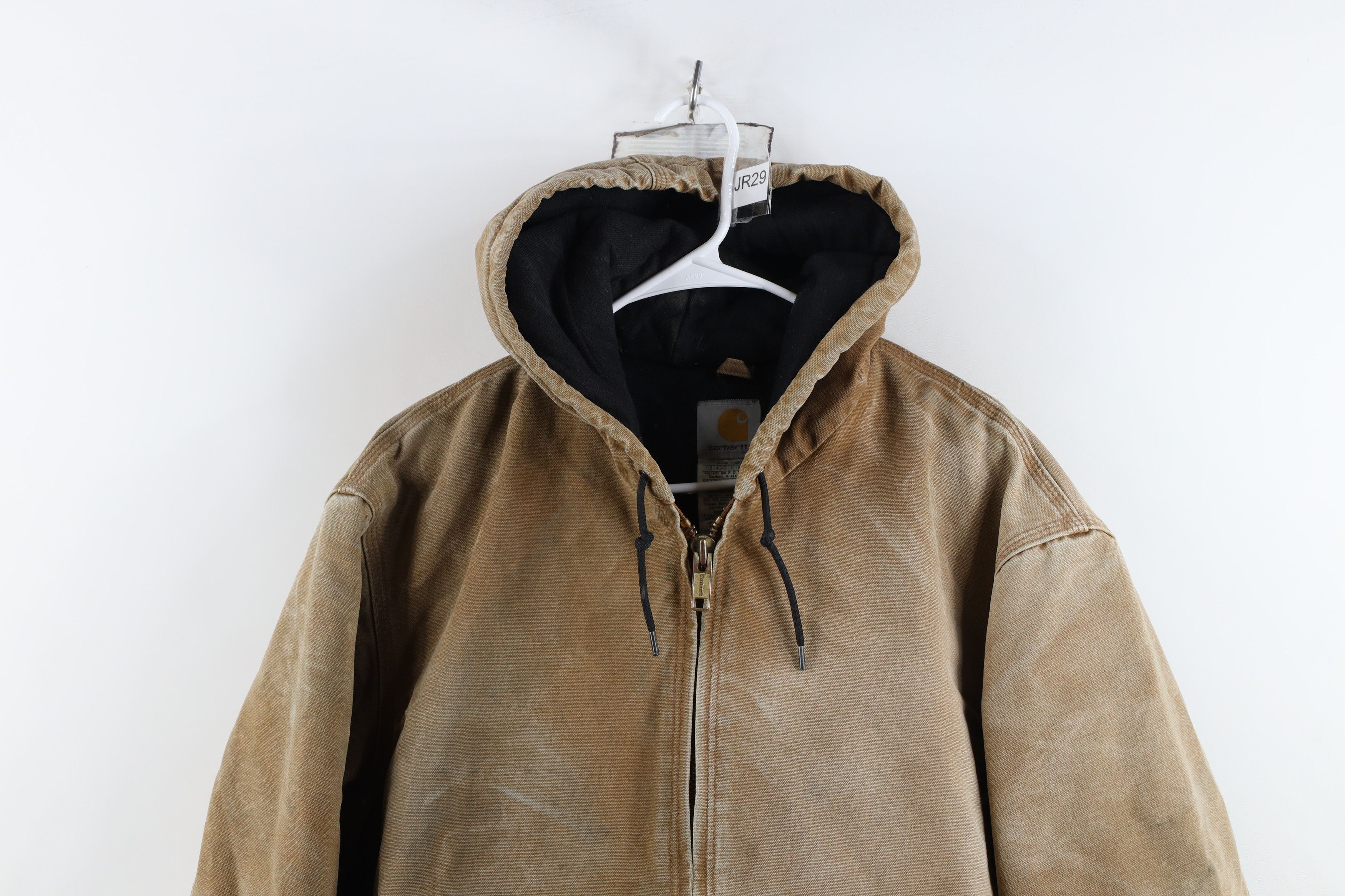 Carhartt Vintage Y2K Carhartt Quilted Hooded Canvas Jacket Duck Brown Size US L / EU 52-54 / 3 - 2 Thumbnail