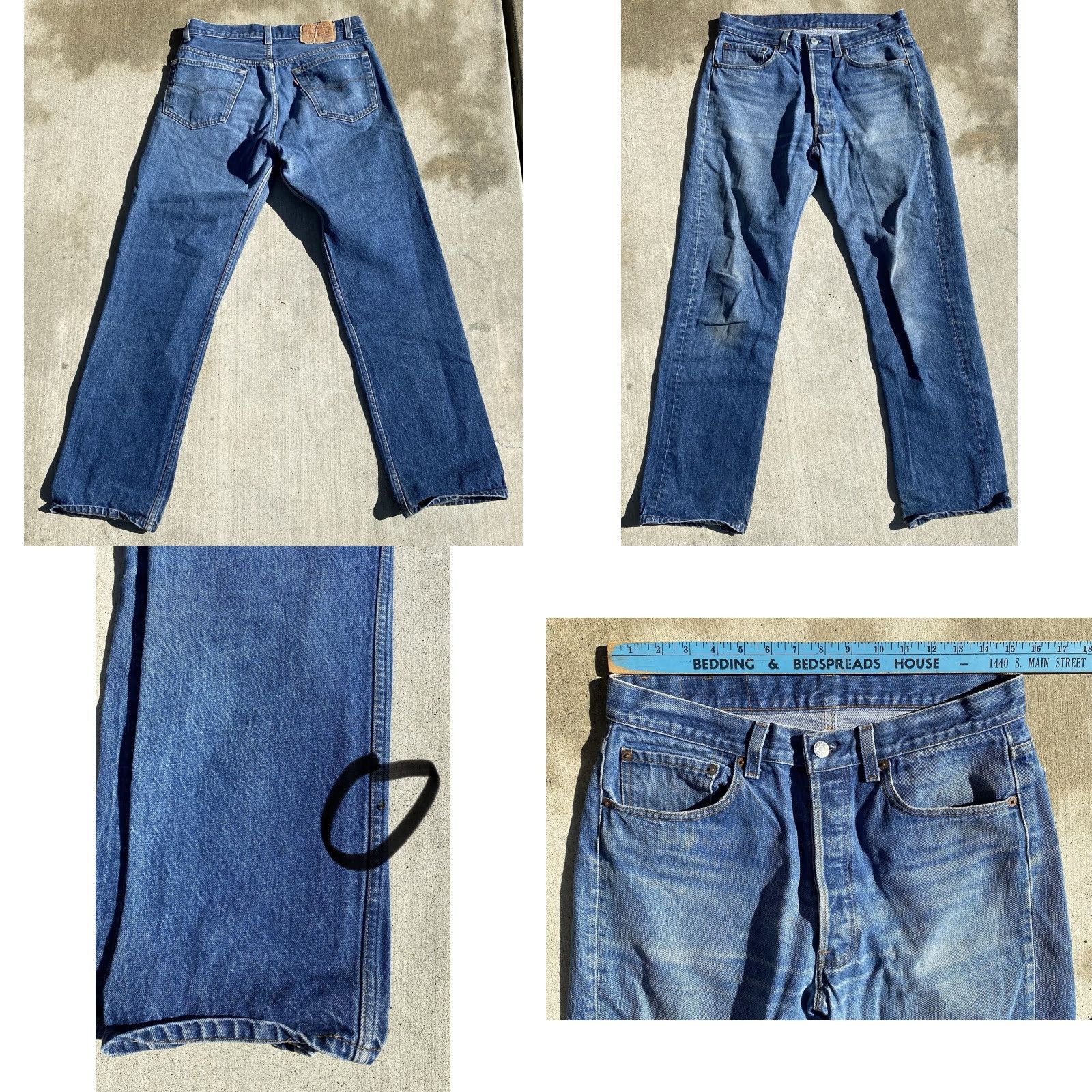 Levi's VINTAGE Levi’s 501 Jeans Button Fly Worn Fade Size 34 34 Measure W 32.5 in L L 31 Men Straight Regular Blue Denim 1980s USA Size US 34 / EU 50 - 10 Thumbnail