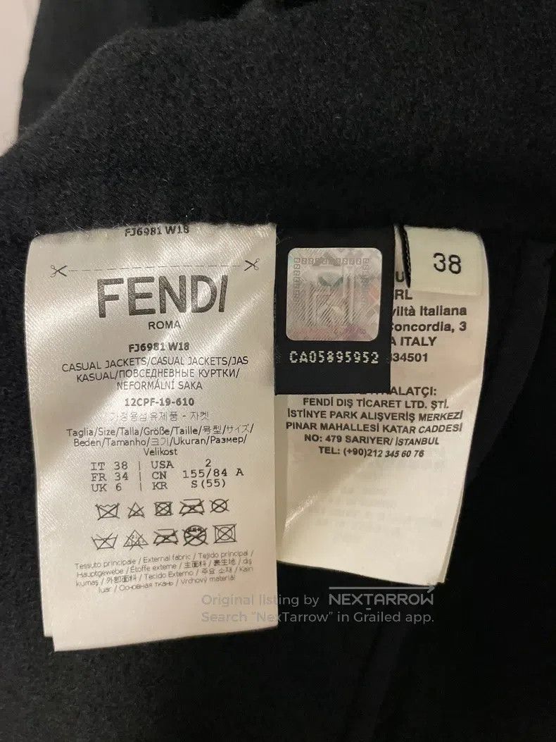 Fendi Fendi Cashmere coat with black leather patch pockets Size XS / US 0-2 / IT 36-38 - 6 Thumbnail